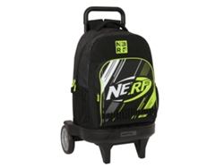 Mochila Escolar con Ruedas NERF Get ready (Negro - Poliéster 300D)