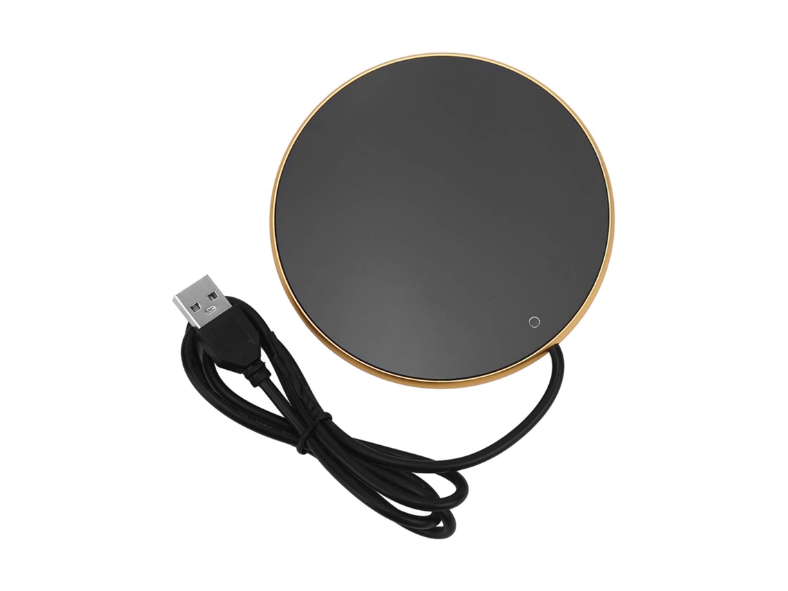 Calentador De Tazas De Café 55°c Temperatura Constante 3 Niveles Usb Smart Para Hogar Oficina Viajes Oro