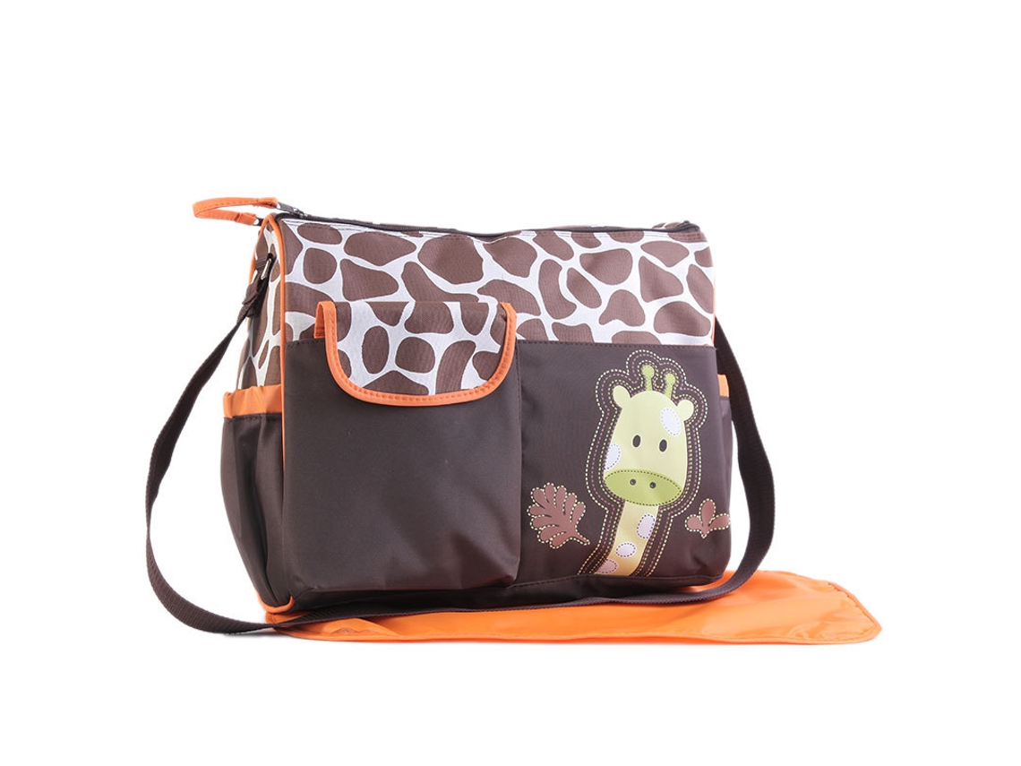 Bolsa Mamãe Mãe E Bebê Cuich Bolso Cambiador Impermeable Para Pañales De Bebé, Bolso De Hombro Con Estera De Viaje (verde Jirafa)