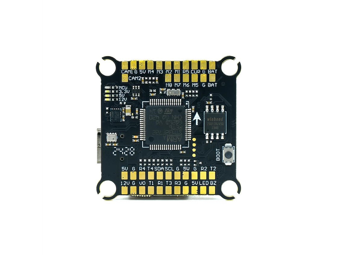 Controlador De Vuelo Argus Pro Eco Stack F722 De 32 Bits Y 8s, 30,5*30,5 Mm, 100 A, 4-8s, Esc De 8 Bits/32 Bits Para Drones De Carreras Rc Fpv.