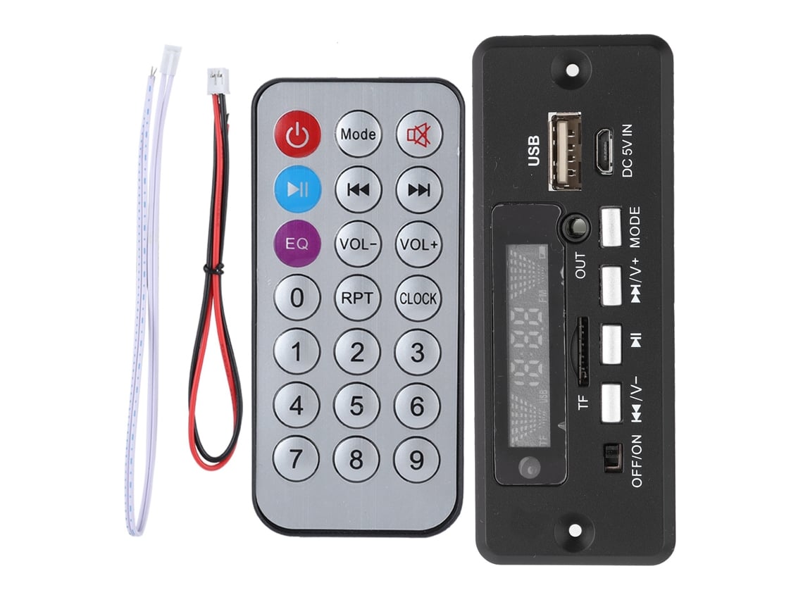 Placa Decodificadora De Chamada Handsfree Veicular Com Bluetooth E Controle Remoto 02ebt-dx (preto)