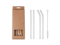 Juego de 4 pajitas de vidrio transparente con cepillo anti-pintalabios, lavables y aptas para mujeres no embarazadas. Rosewell