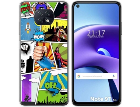 Carcasa Xiaomi Redmi Note 9T 5G TUMUNDOSMARTPHONE Comic Multicolor
