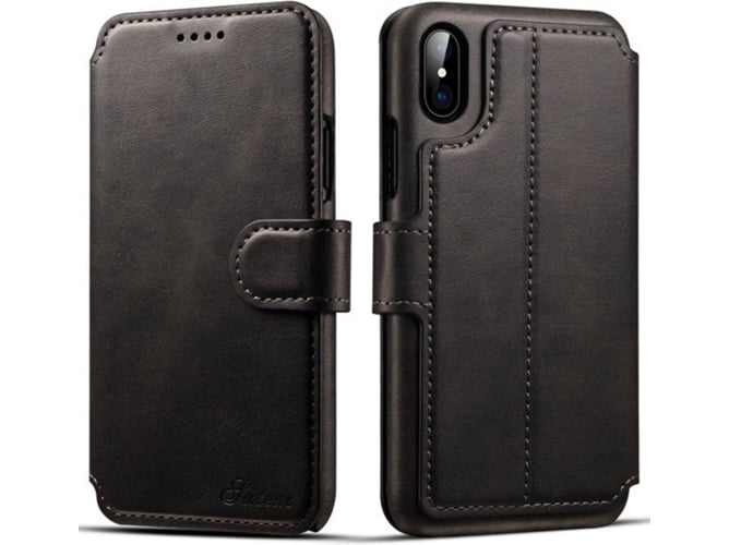 Funda iPhone X, XS WISETONY Suteni-154 Negro