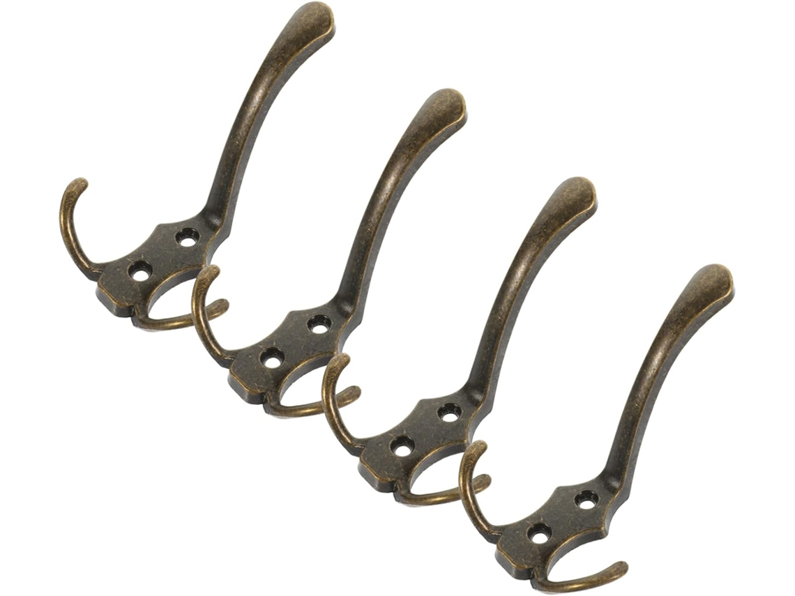 Ganchos Metálicos De Pared De 4 Piezas Para Toallas Y Abrigos, Ganchos Colgantes Con Tornillos Para
