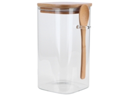 Tarro Cuadrado Hermético Com Colher Para Condimentos E Café 1200ml
