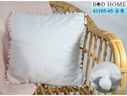 Almofada Lisa Con Rebordo De Bolas Blancas 45*45cm BOD HOME