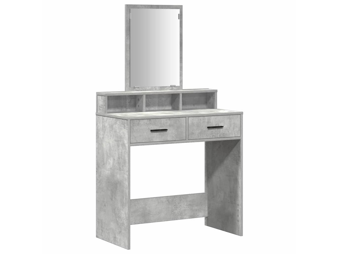 Maison Exclusive - Mesa Tocador Con Cajón Gris Concreto 79 X 41 X 140 Cm