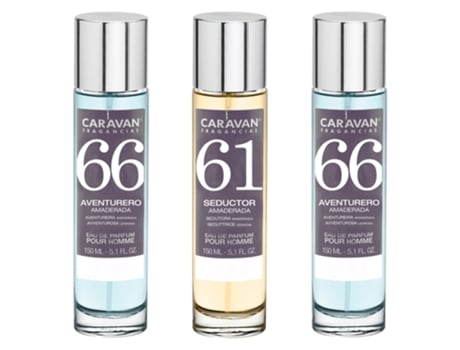3x Perfume de Hombre (2)Nº66 Nº61 150ml CARAVAN