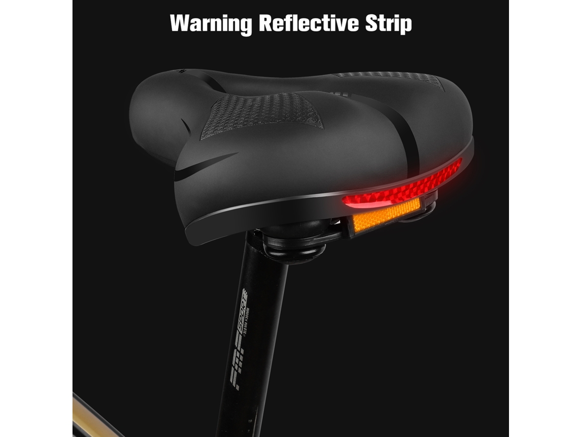 Asiento De Bicicleta West Biking Confortable Absorción De Impactos Amplio Almohadilla Con Correa Reflectante