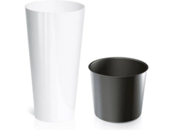 Maceta PROSPERPLAST Tubus Slim Shine (Blanco - 25 x 25 x 47.6 cm)