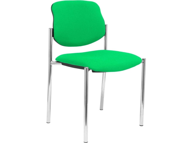 Silla de Confidente PIQUERAS Y CRESPO Villalgordo Verde Claro y Chasis Cromo
