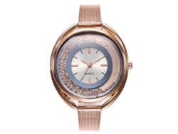 Reloj De Pulsera Analógico Unisex Zhoulianfa Con Correa De Malla Y Movimiento De Cuarzo Blanco.