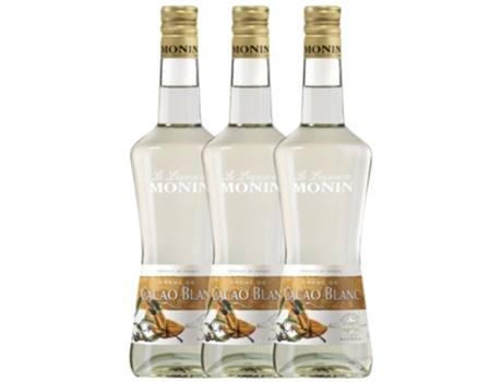 Licor MONIN Licor Creme Monin Creme De Chocolate Blanco Cacao Blanc (0.7 L - 3 unidades)