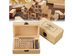 Nuevo Juego De Sellos De Madera Con Letras Y Números, Tipo Máquina De Escribir.