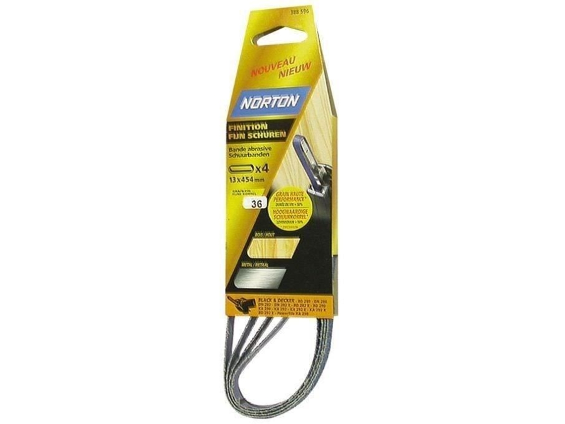 Cinta Para Lima Eléctrica Conjunto De 4 Grano 36 13x454 Mm Norton