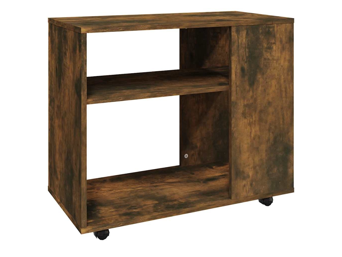 Mesa auxiliar en derivados de madera de roble ahumado MAISON EXCLUSIVE (70x35x55 cm)