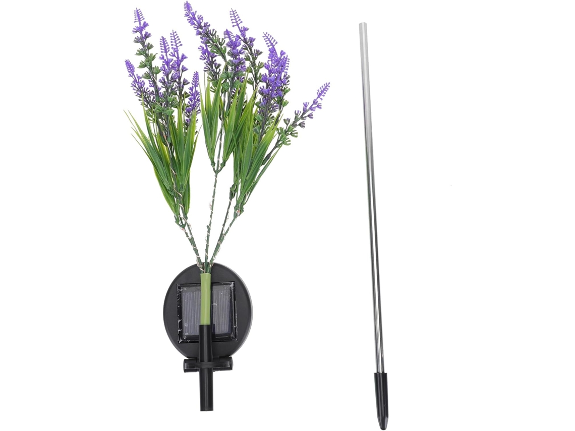 Lámpara de jardín exterior con enchufe, estampado de lavanda, ideal para plantas y flores. SFUSHOS