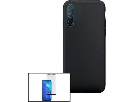 Carcasa + Protector OnePlus Nord CE 5G PHONECARE Silicona Líquida Negro