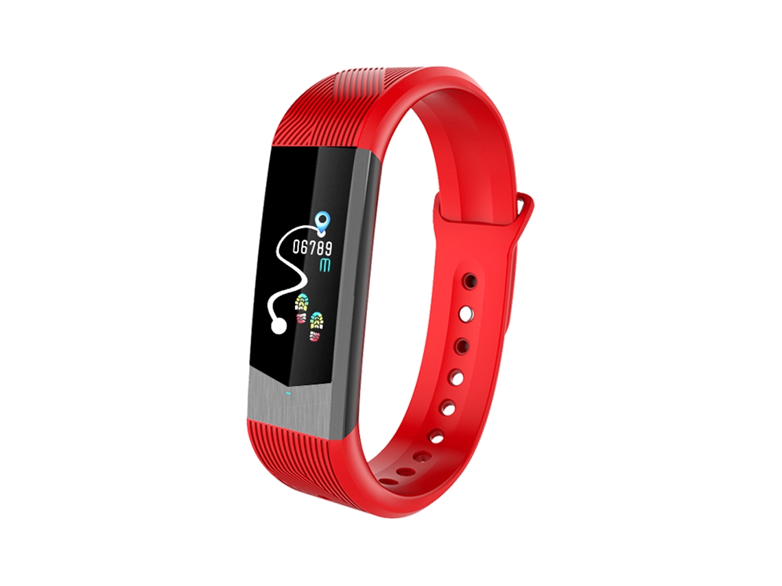 Pulseira Inteligente Com Tela Colorida E Monitoramento De Frequência Cardíaca E Passos (vermelho)