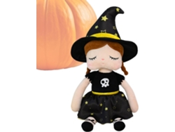 Lindo peluche de bruja de Halloween para jardín | Figuras suaves, juego festivo, decoración P Gokoco