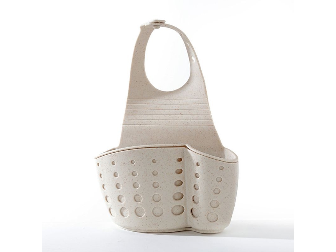 2026-41149-organizador De Fregona Colgante Para Grifo De Fregadero De Cocina, Porta Esponjas, Cepillos, Jabón Y Toallas, Beige