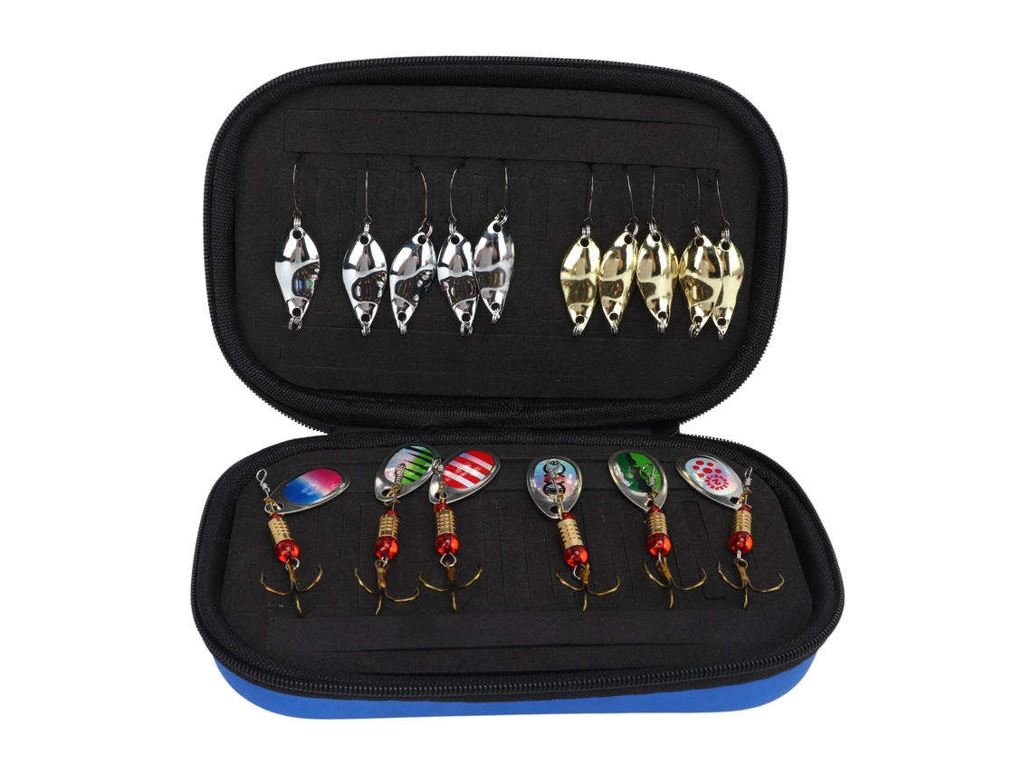 Kit De Cebos De Pesca Con 16 Piezas Y Accesorios
