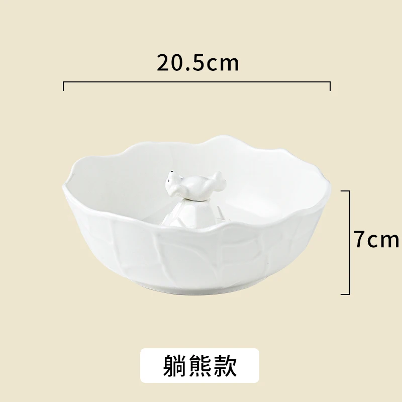 (estilo A) Bol De Cerámica Con Forma De Oso Polar De 20 Cm, Bol Creativo Para Ensaladas