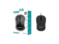 Ratón con cable para ordenador, 1000 DPI, cable de 1,5 metros, MODORWY MO1107 NEGRO PLATEADO