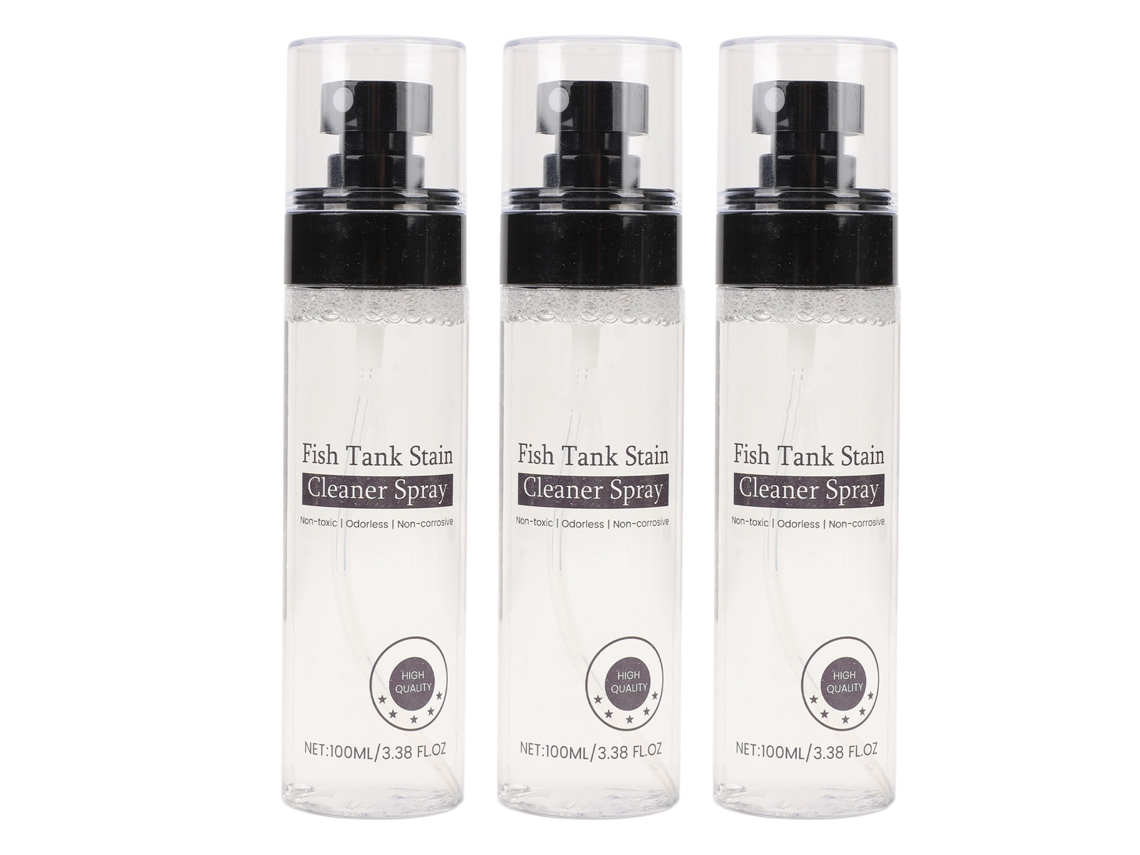 3 Piezas Spray Limpiador De Acuario 100ml Para Limpieza De Manchas, Fórmula Potente Y Rápida, Seguro Para Peces Y Plantas