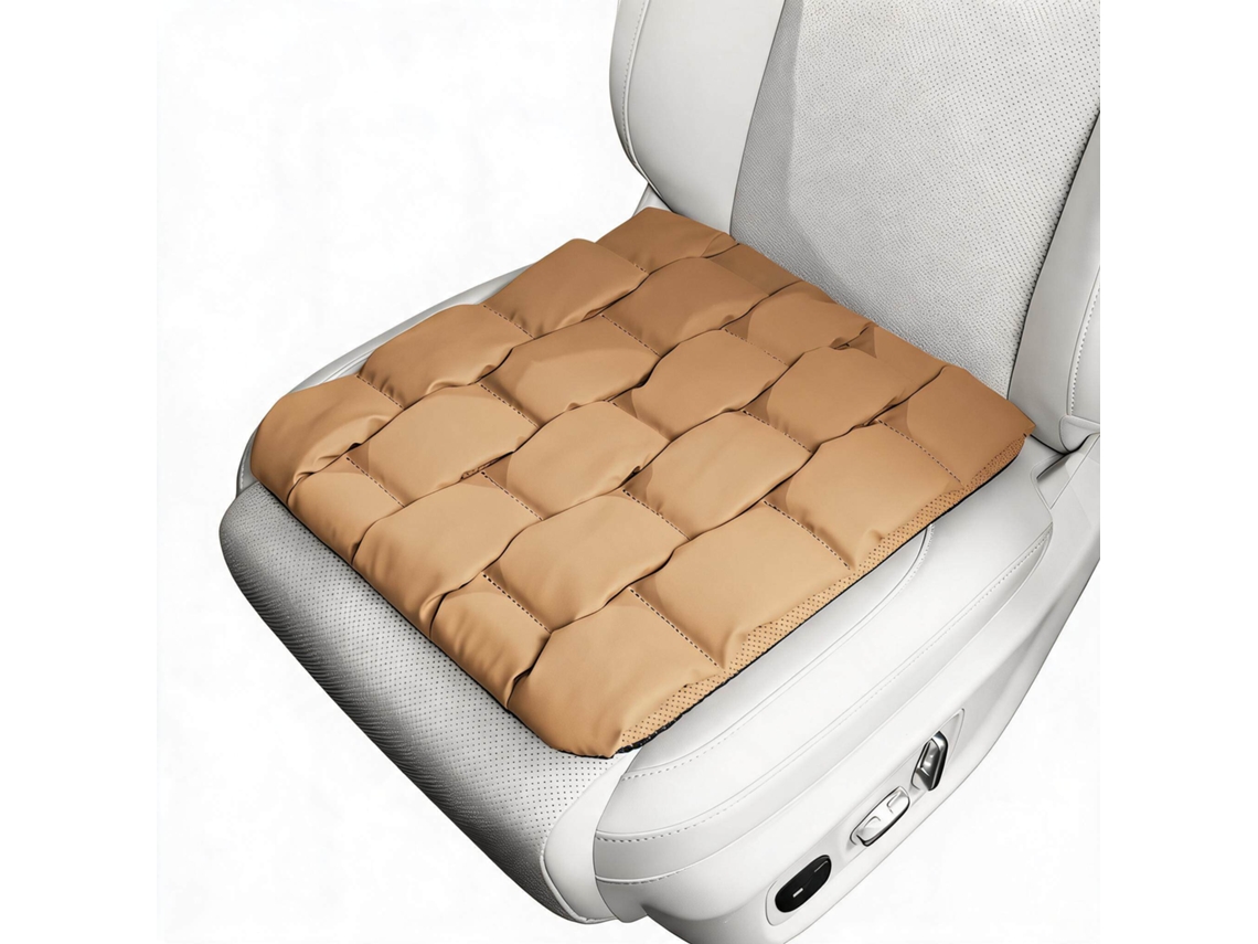 Almofada Universal Para Assento De Carro Henten Home Resistente A Manchas, Respirável, Absorvente De Impactos Y Aliviador De Pressão Marrom