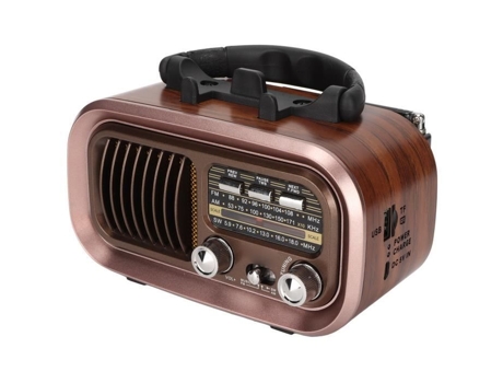 Altavoz de Radio Portátil Altavoz Retro Altavoz de Radio Vintage FM AM SW Radio Portátil Radio de Coche Video FDIT