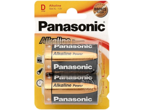 Pilas Alcalinas 1,5V D / LR20 PANASONIC (2 Un)