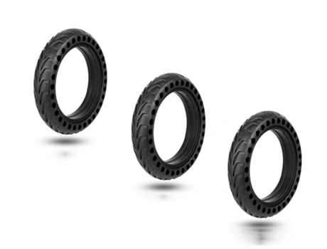 Pneu Sem Furos Xiaomi M365 Scooter 8.5 Preto 3-Pack