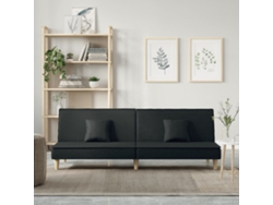 Sofá Cama Sofá Convertible Lovely Home Tecido Negro (200x89x70cm)