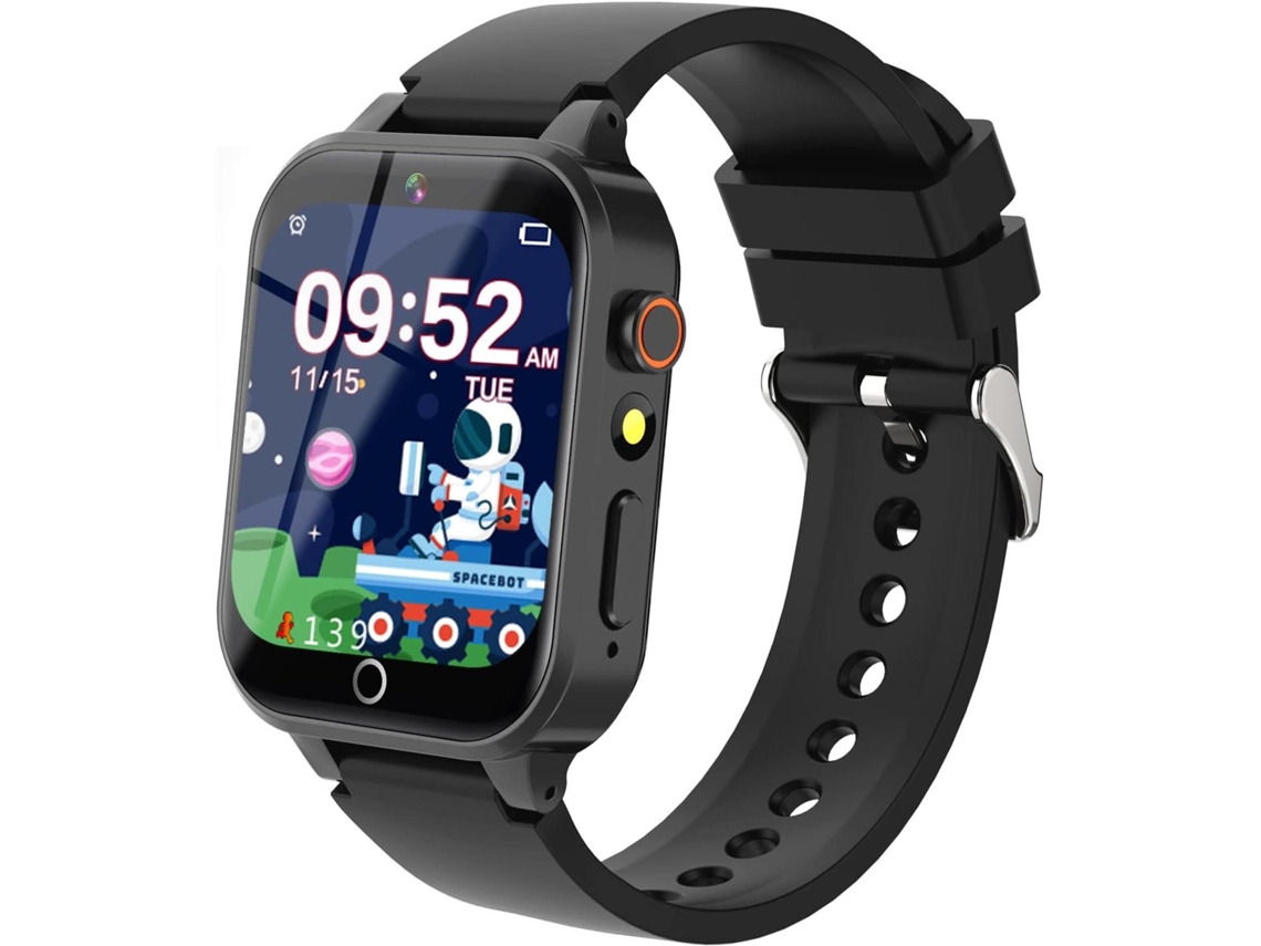 (negro) Reloj Inteligente Para Niños Mejorado Con 26 Juegos Educativos Integrados
