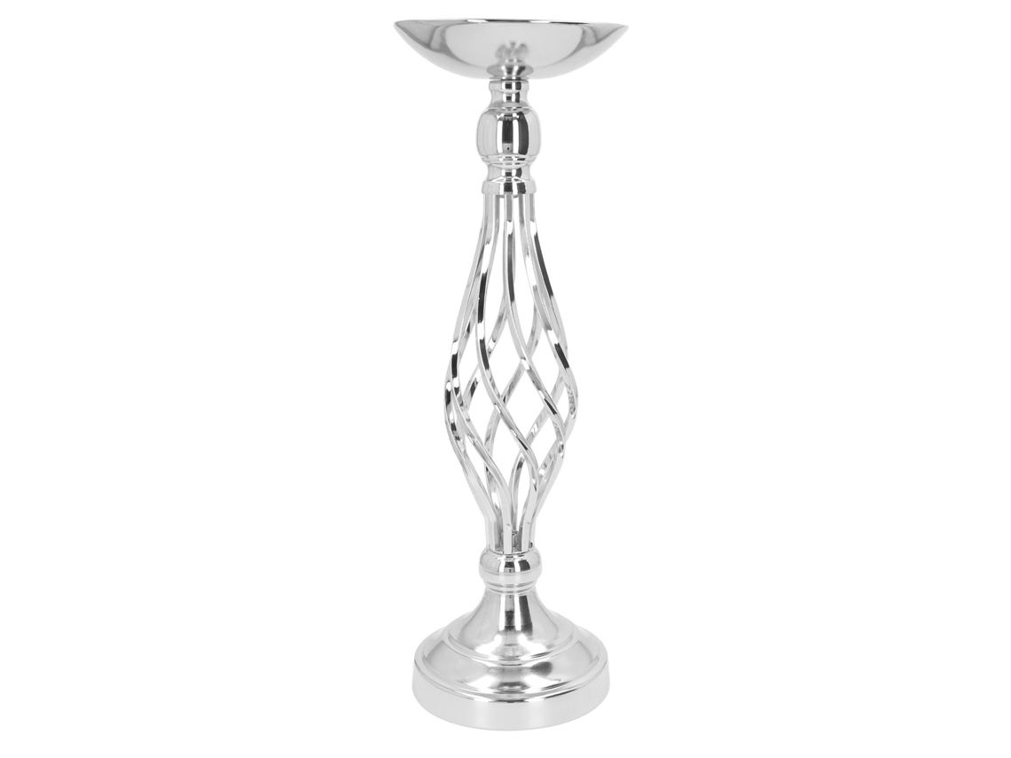 2026-porta Velas De Mesa De Hierro Decorativo Con Diseño Torsionado Para Bodas Decoración Plata