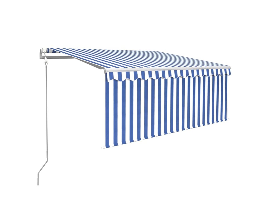Toldo retráctil VIDAXL Azul Aluminio (3,5x2,5 m)