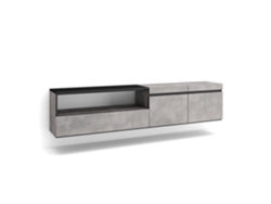 Mueble TV Televisión 200x45x35cm Para TV hasta 80 Colgado Suspendido Cemento