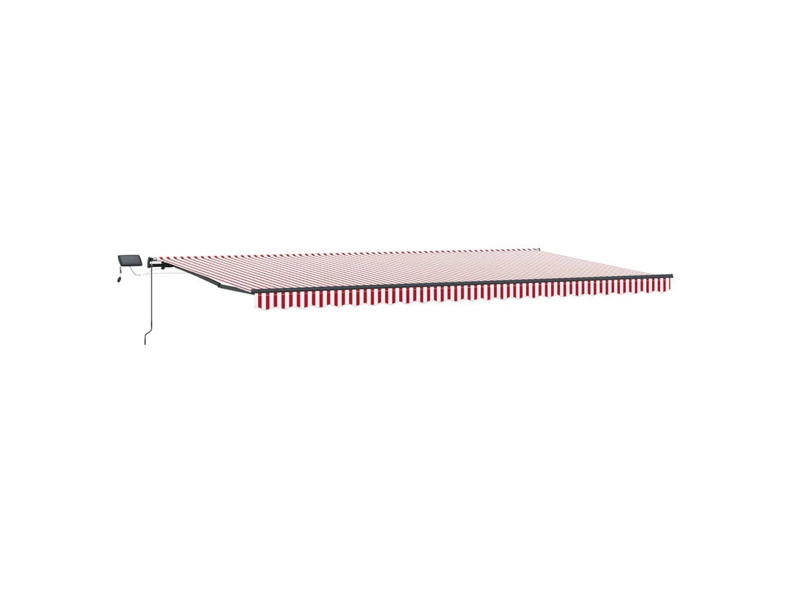 Maison Exclusive - Toldo Retráctil Manual Red And White 600 X 350 Cm Tela