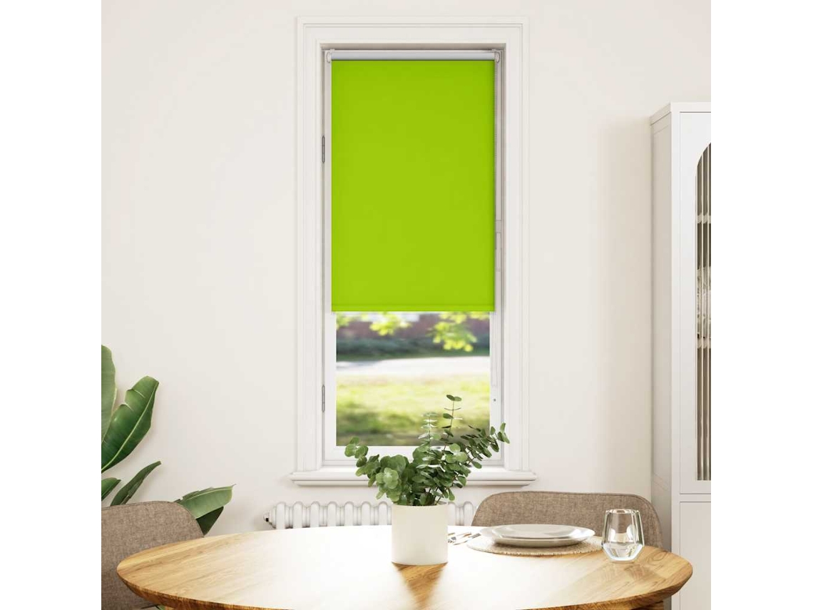 Maison Exclusive - Estor Enrollable Opaco Hojas Verde 55x130 Cm Tela Ancho 50,7 Cm