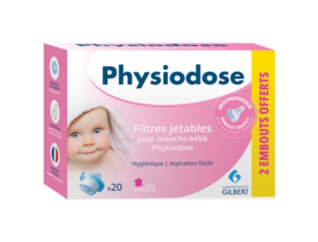20 Filtros Desechables para Aspirador Nasal Bebé 2 Filtros de Regalo PHYSIODOSE