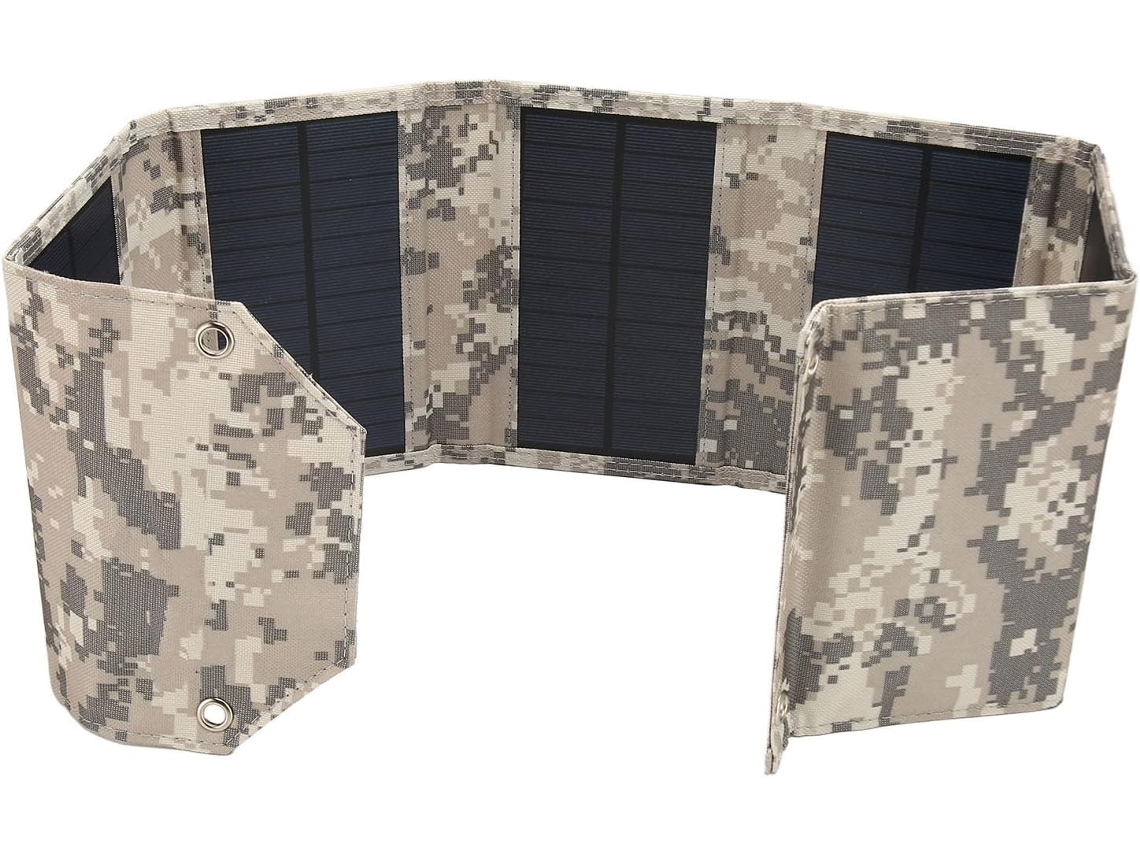 Cargador Portátil Con Panel Solar De 28 W Con Puerto Usb, Resistente Al Agua Ip67, Diseño Plegable De 6 Secciones.