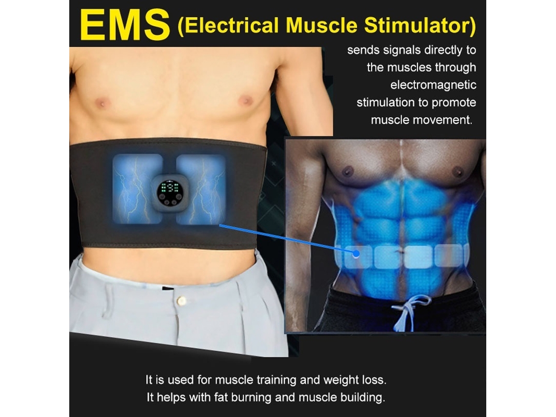 2026rebe-cinturón Entrenador Inteligente Usb Recargable Con Pantalla Led Estimulador Muscular Abdominal Dispositivo De Entrenamiento En Casa Unisex