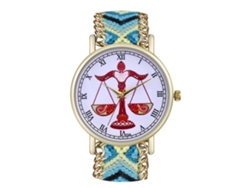 Reloj De Pulsera Unisex De Cuarzo Con Correa De Lana Tejida Y Esfera Redonda Sencilla.