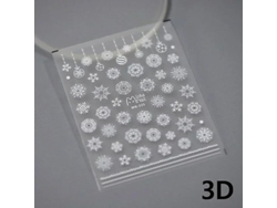 Pegatinas 3d Para Uñas, Diseño Navideño De Copo De Nieve Láser Con Diamantes De Imitación, 5d, Decorativas Y Autoadhesivas.
