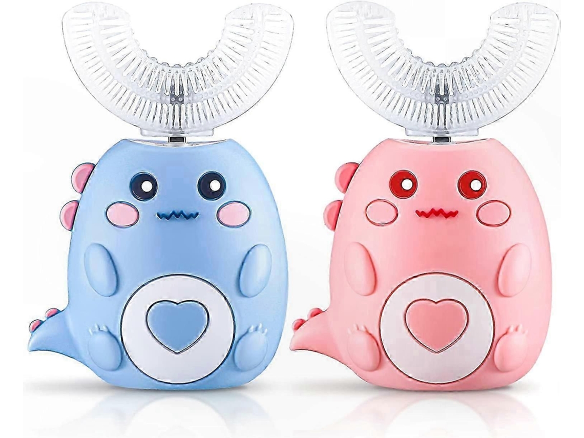 Escova De Dentes Infantil 360 Graus Em Silicone, Formato De U, Automática, À Prova D'água, Para Limpeza Completa Da Boca, Com Tecnologia Ultra.