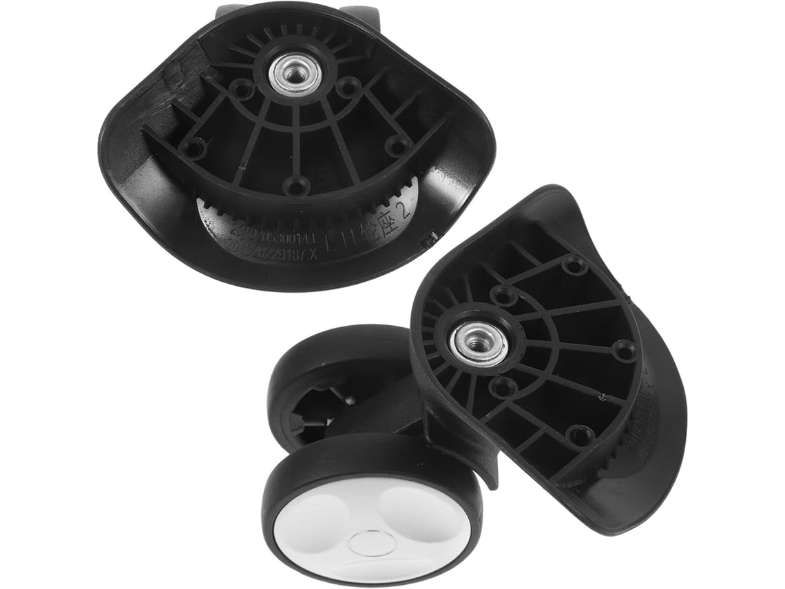 Ciieeo Par De Ruedas De Repuesto Para Maleta En Plástico Negro, Rotación De 360 Grados, Accesorios