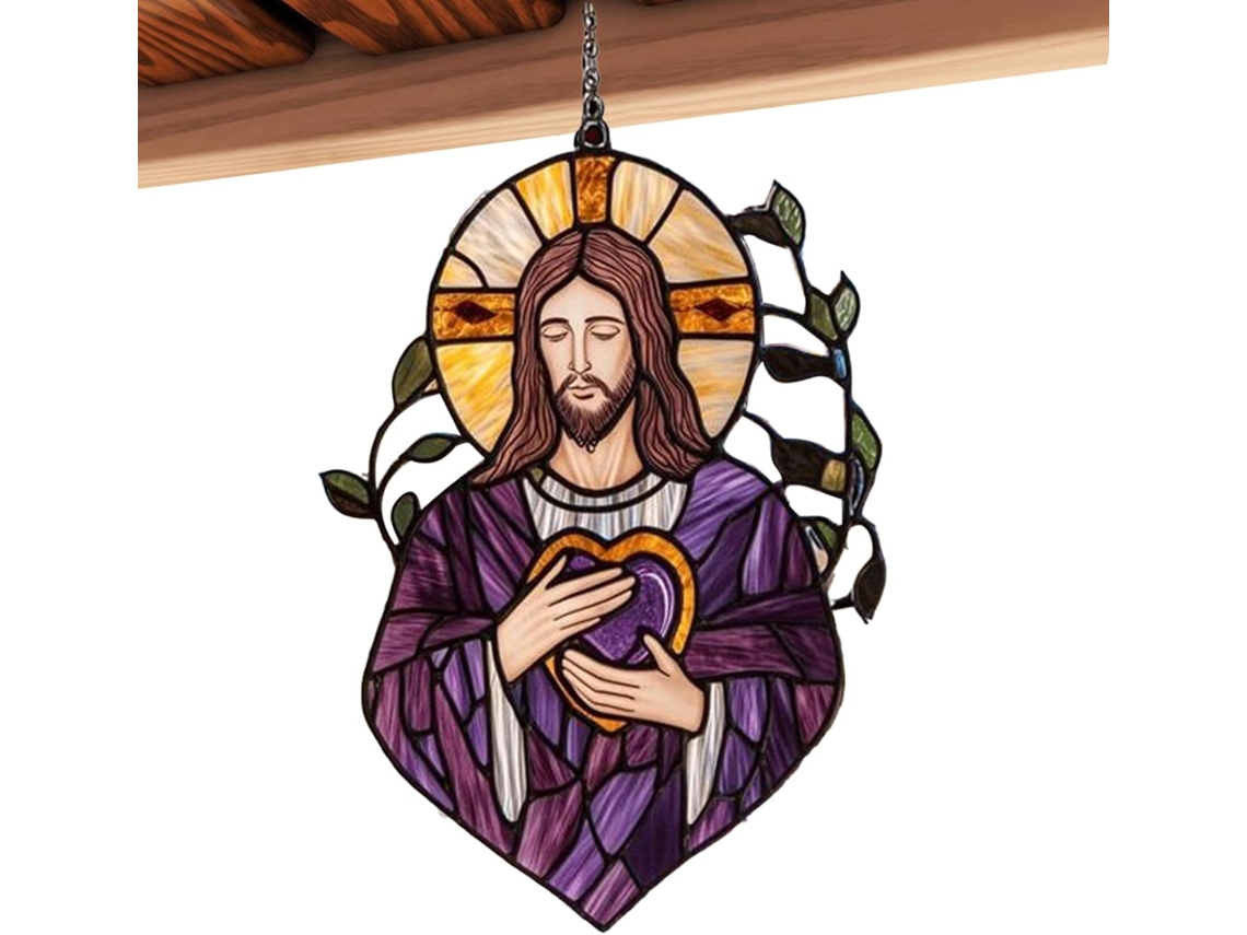 Atrapasueños Para Ventanas – Atrapasueños De Jesús, Acrílico 2d, Colorido, Colgante De Jesús Adornos Para Inauguración