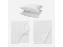 Juego De Cama Completo (cama De 150 Cm) - Blanco